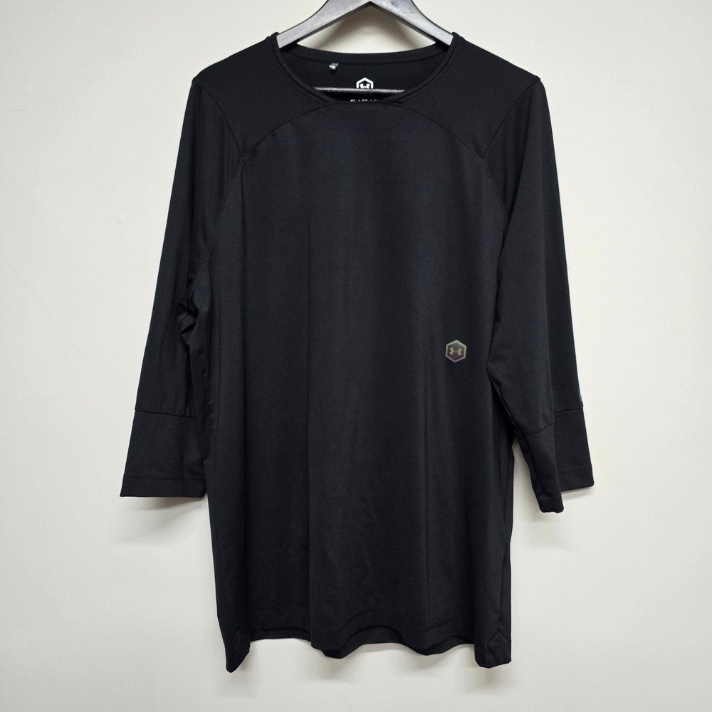 Under Armour 3/4 Sleeve Shirt Men XL Black Celliant Performance Recovery